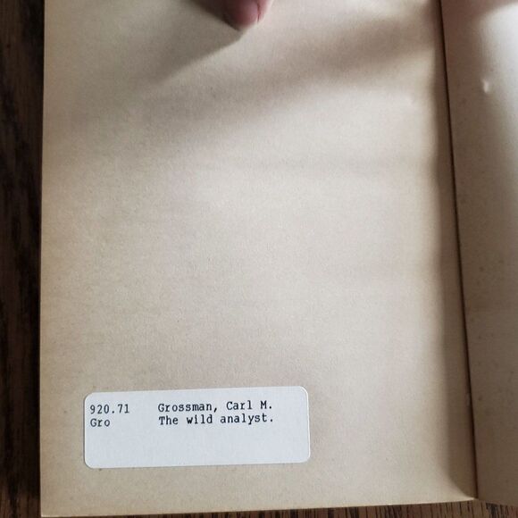 Vintage The Wild Analyst Carl M Sylva Grossman Biography Psychoanalysis History - Picture 8 of 8